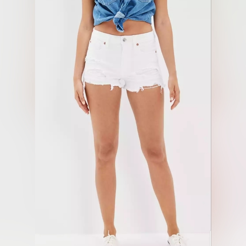 American EAGLE Stretch High-Waisted Denim Short Short, SIZE 8 WAIST 29